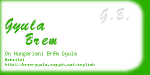 gyula brem business card