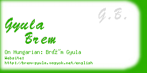 gyula brem business card